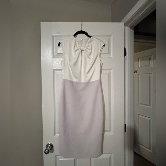 Ted Baker Elegant White and lilac Dress - Picture 1 of 4